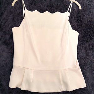 Chanel silk peplum blouse, ivory
